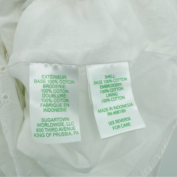 Lilly Pulitzer Emie Babydoll Ruffle Eyelet Dress in White Size 8 - Picture 8 of 14